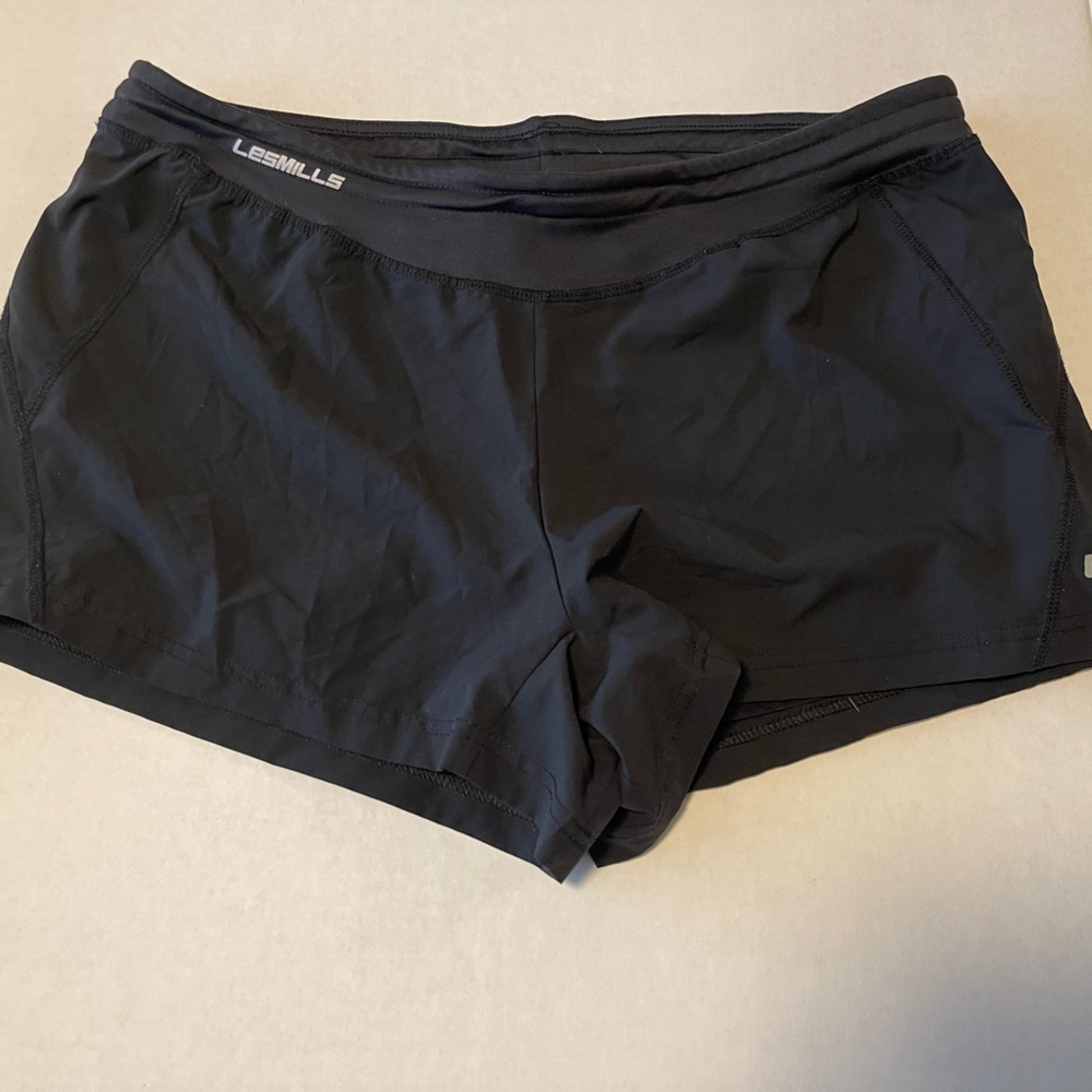 Les Mills Shorts with Drawstring and Zippered Pocket Black Women’s